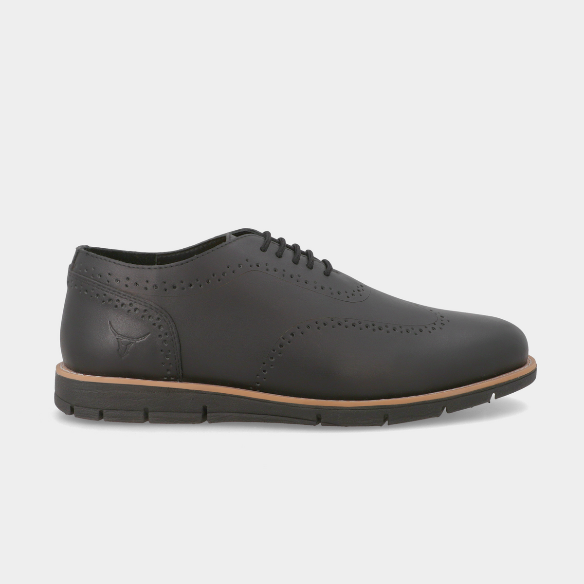 VentureFlex Men's Wingtip Oxfords (Black/White lining)