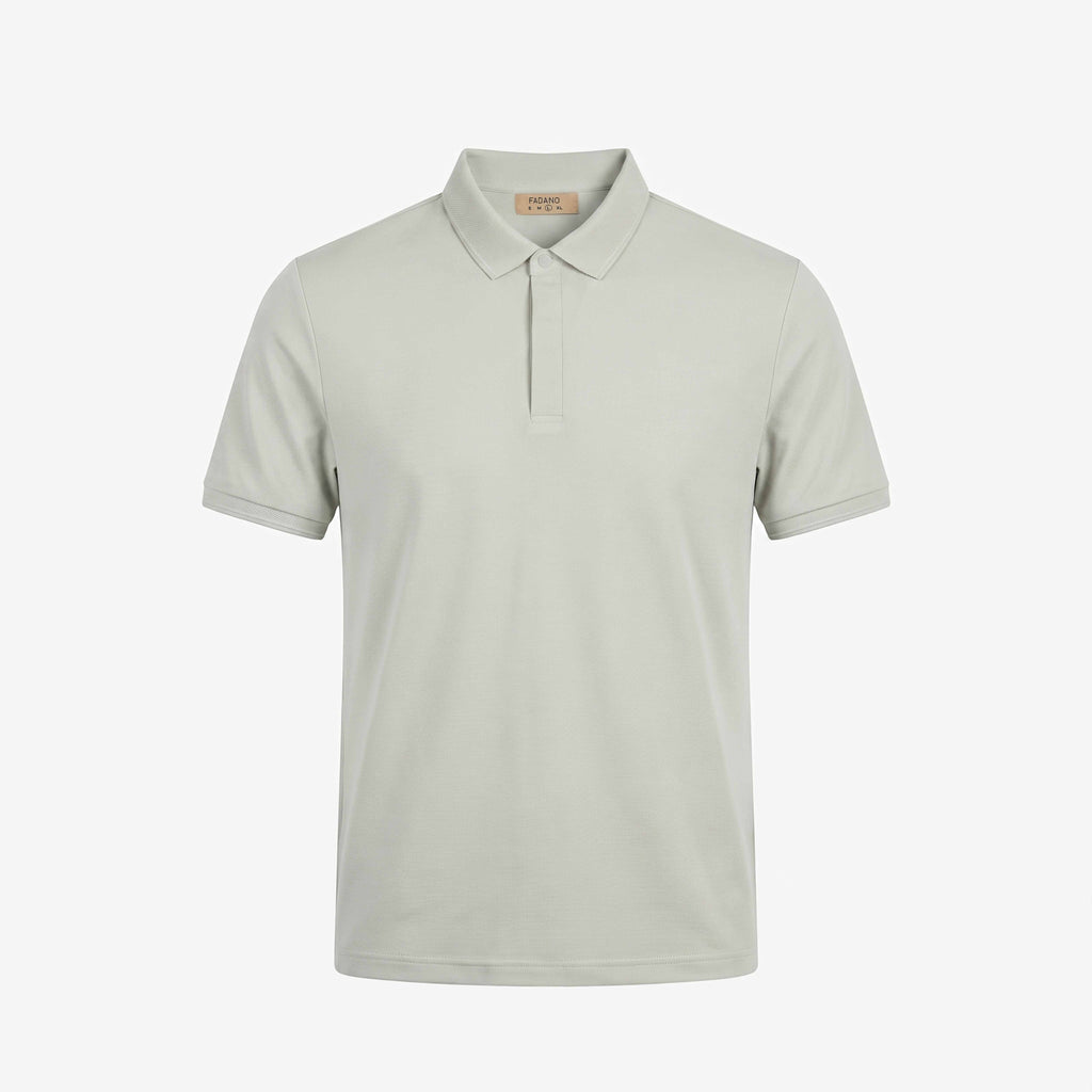 Signature Knit Polo - Light Grey