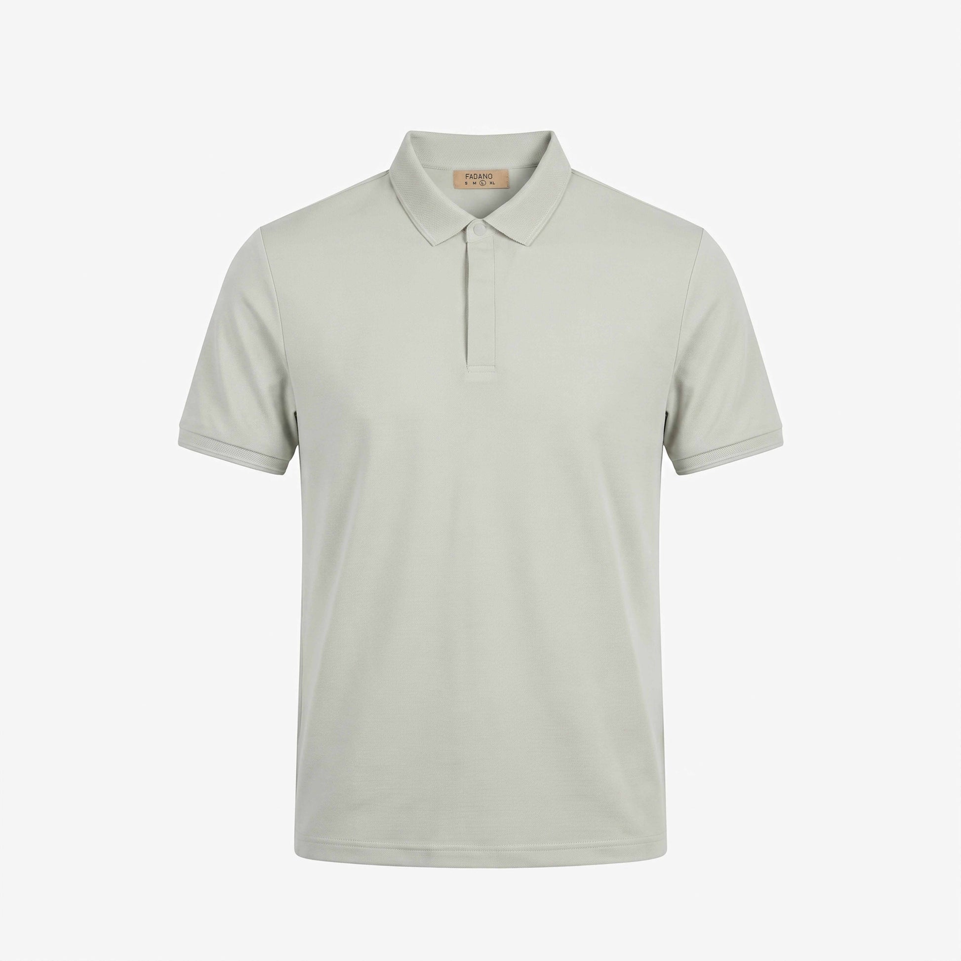 Signature Knit Polo - Light Grey