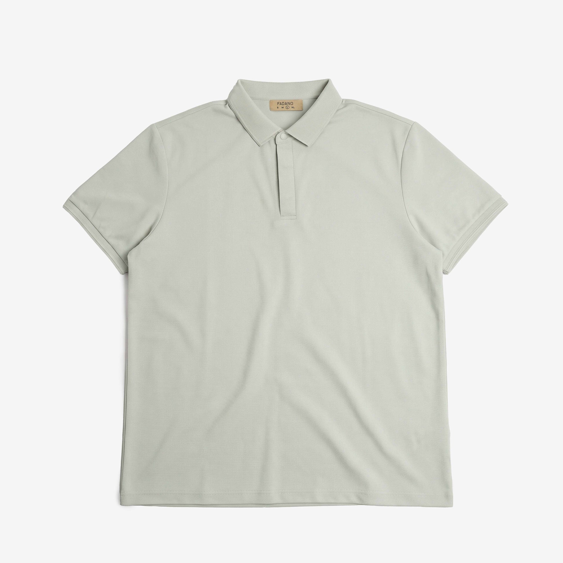 Signature Knit Polo - Light Grey