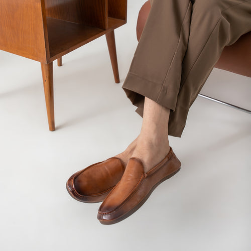Stratford Driving Loafers - Brown - Fadano