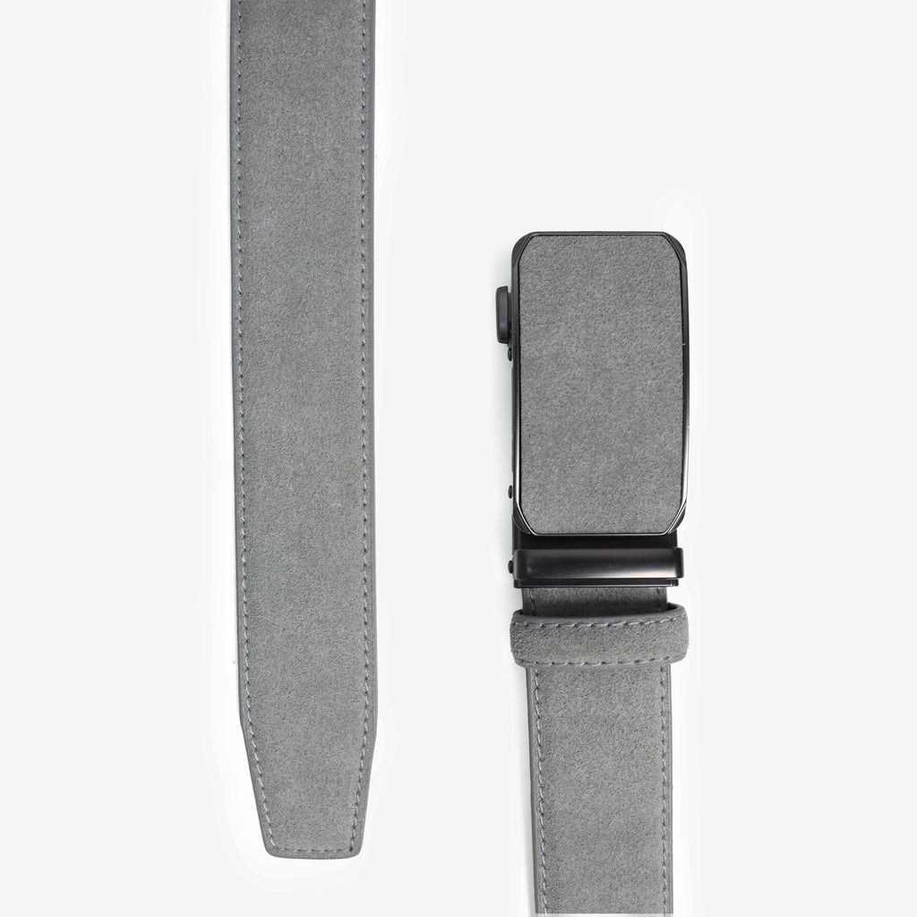 Alden Suede Auto-Lock Belt - Ash Grey