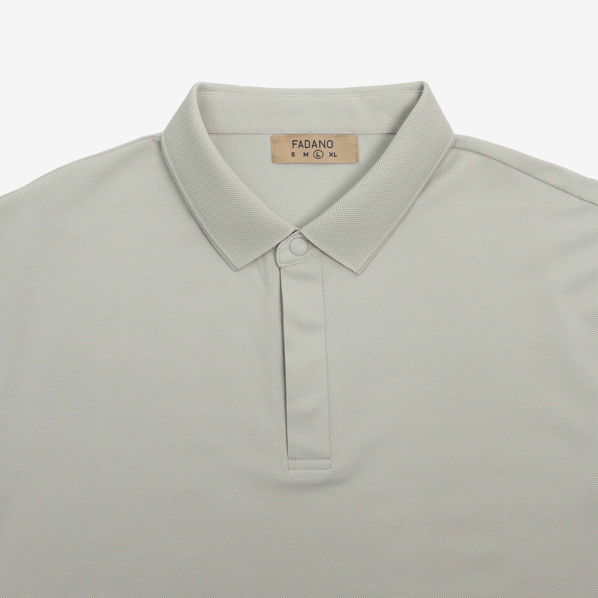 Signature Knit Polo - Light Grey