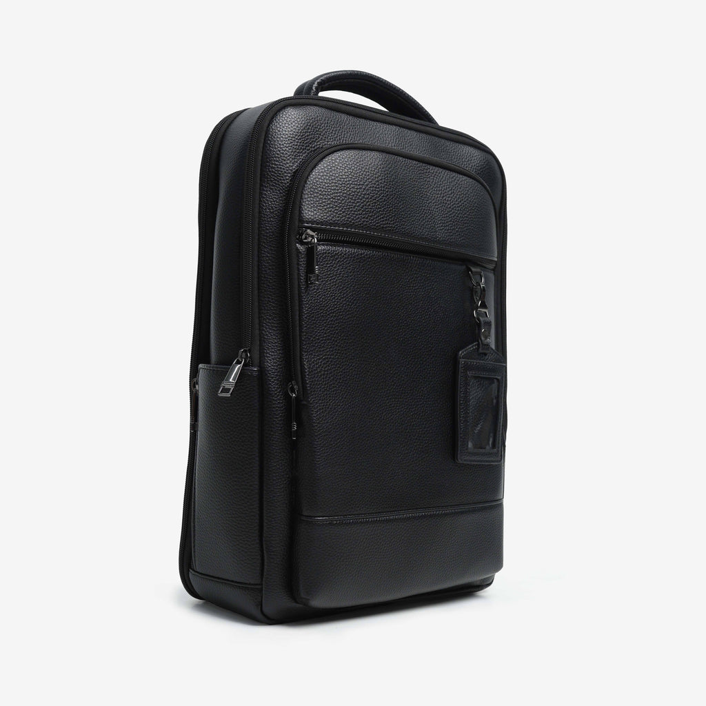 Textured Faux Leather Multifunctional Backpack