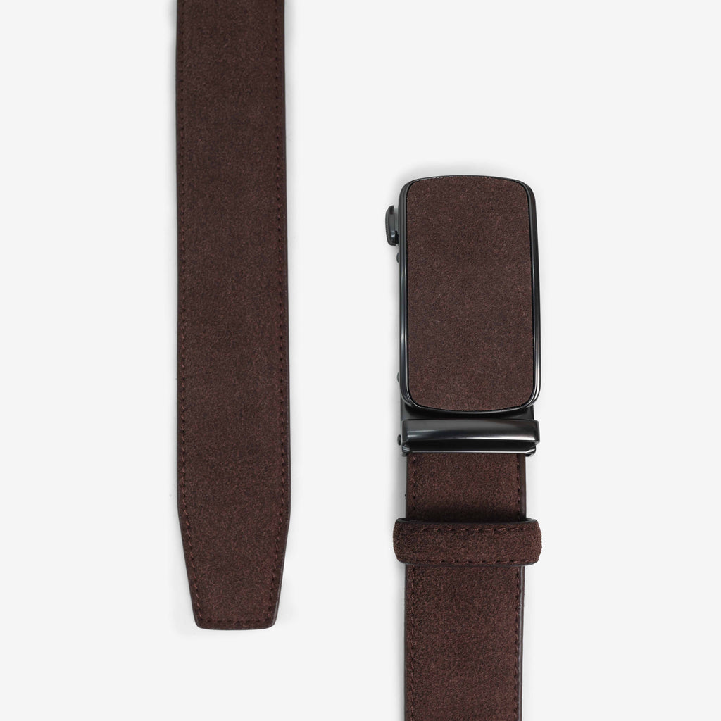 Alden Suede Auto-Lock Belt - Coffee