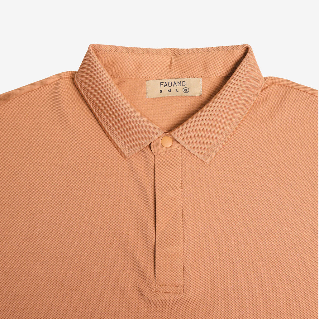 Signature Knit Polo - Peach