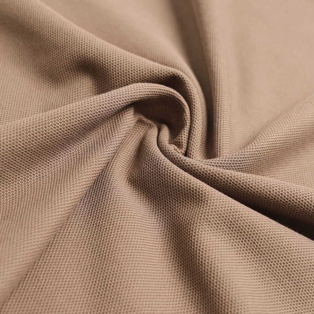 Cotton Textured Polo - ⁠Stone Brown