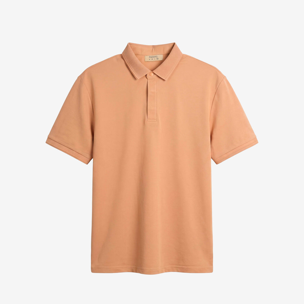 Signature Knit Polo - Peach
