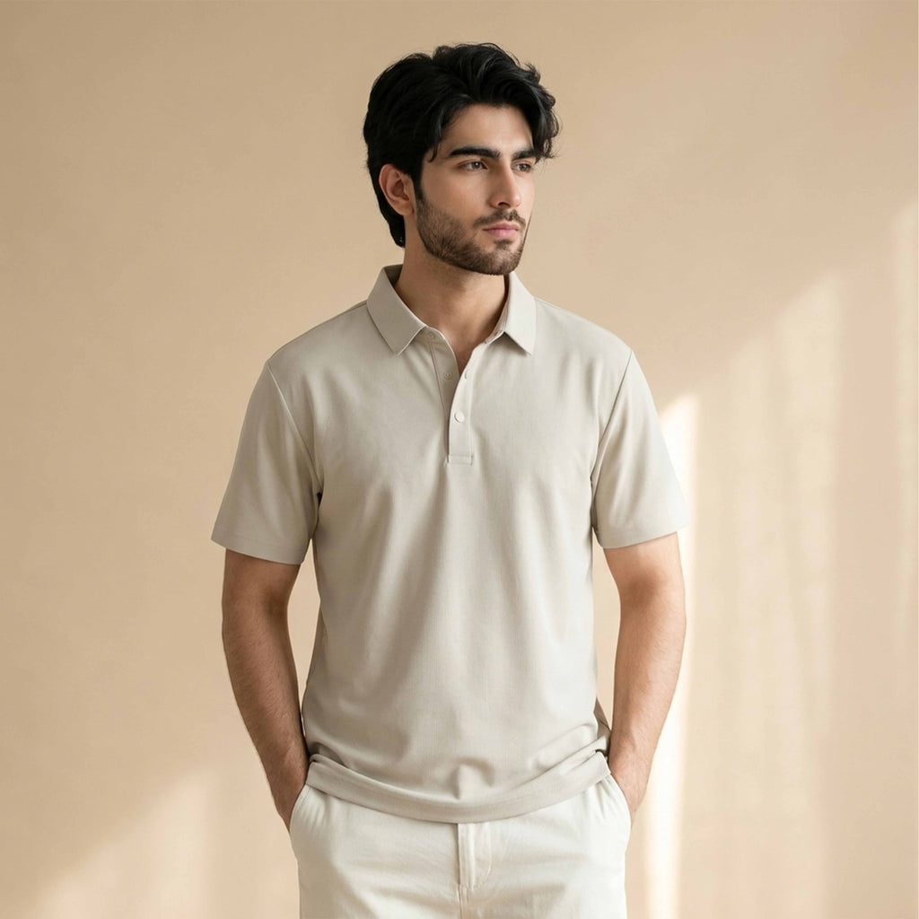 AeroTech Performance Polo - Cream