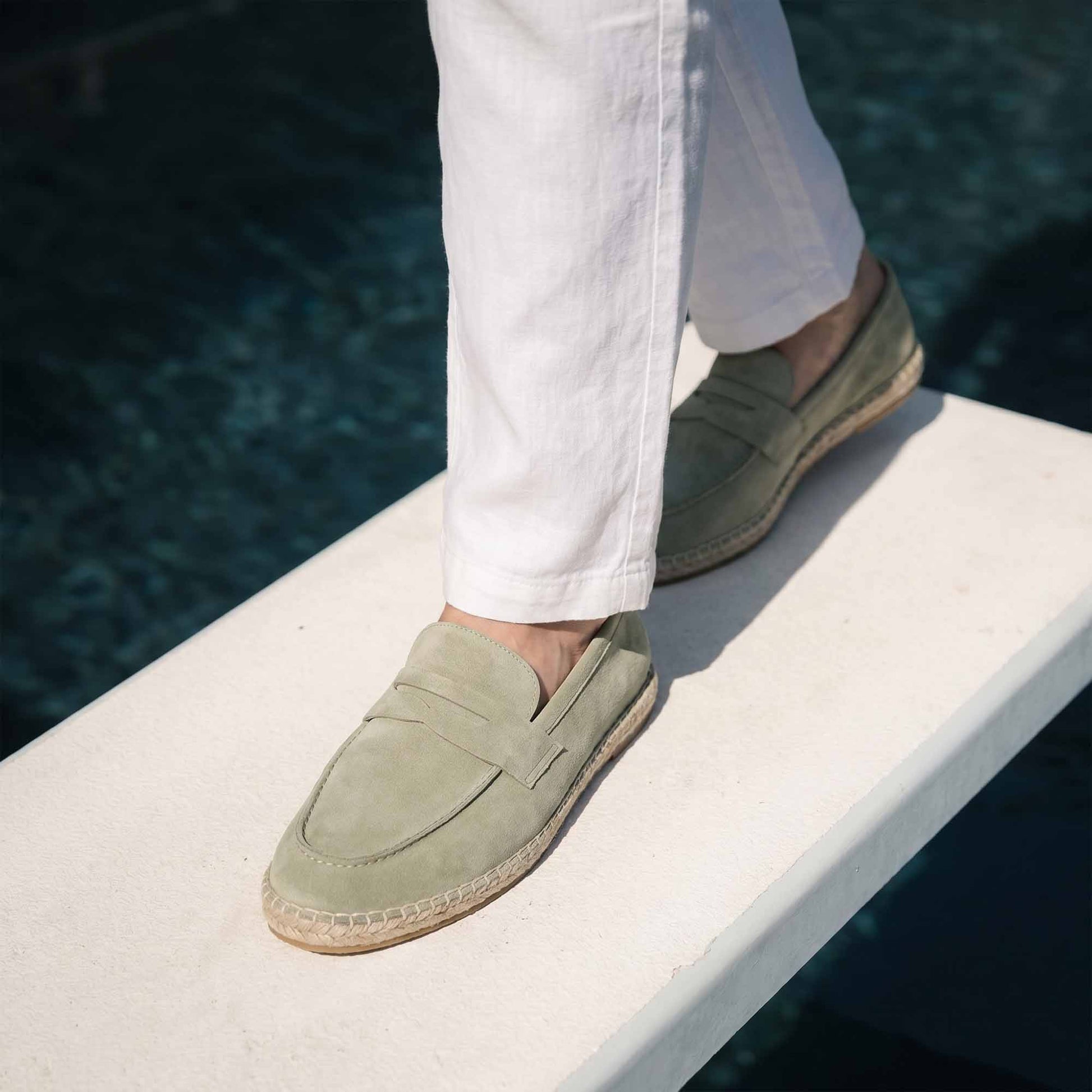 The Beckett Espadrille - Mist Green