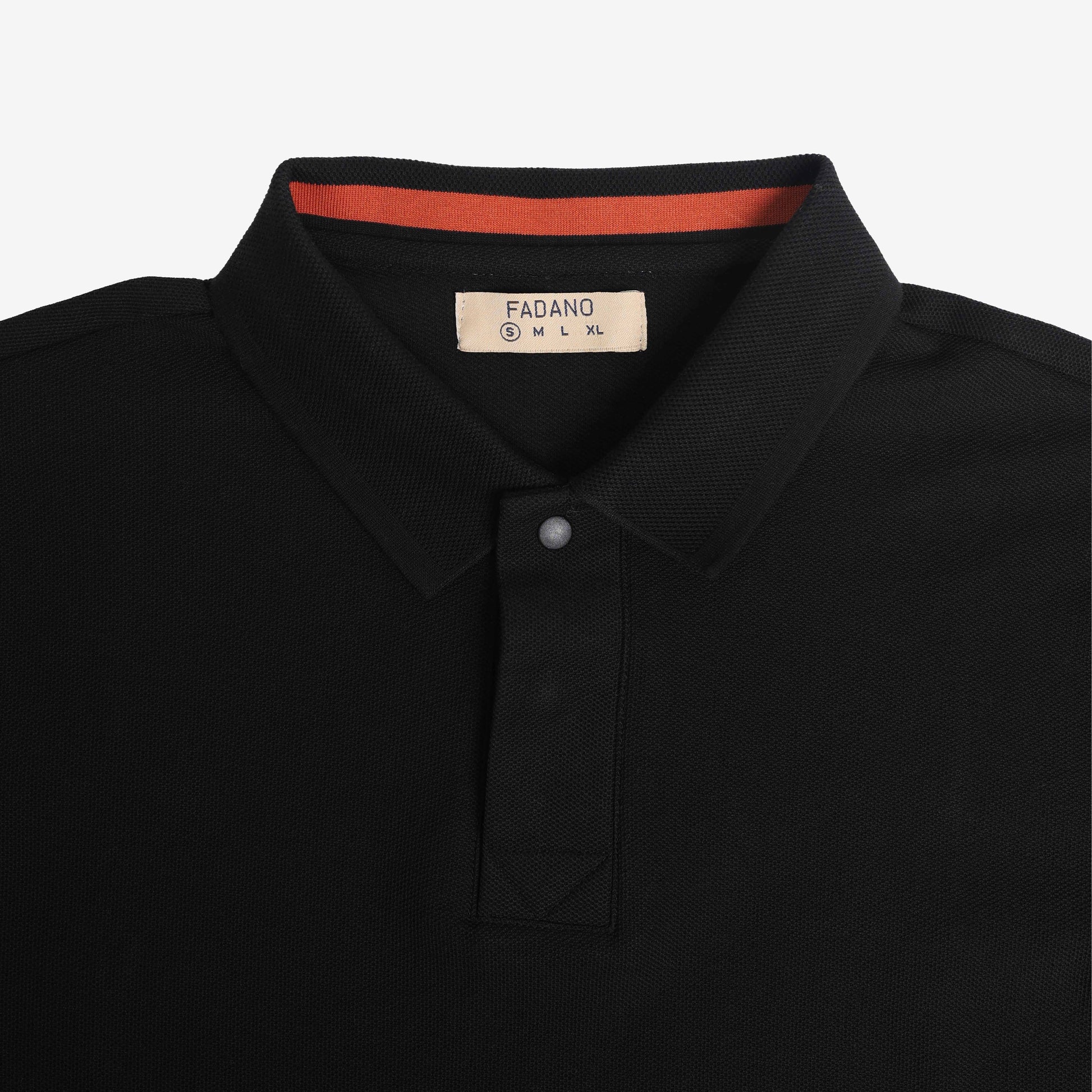 Cotton Textured Polo - ⁠ ⁠Black