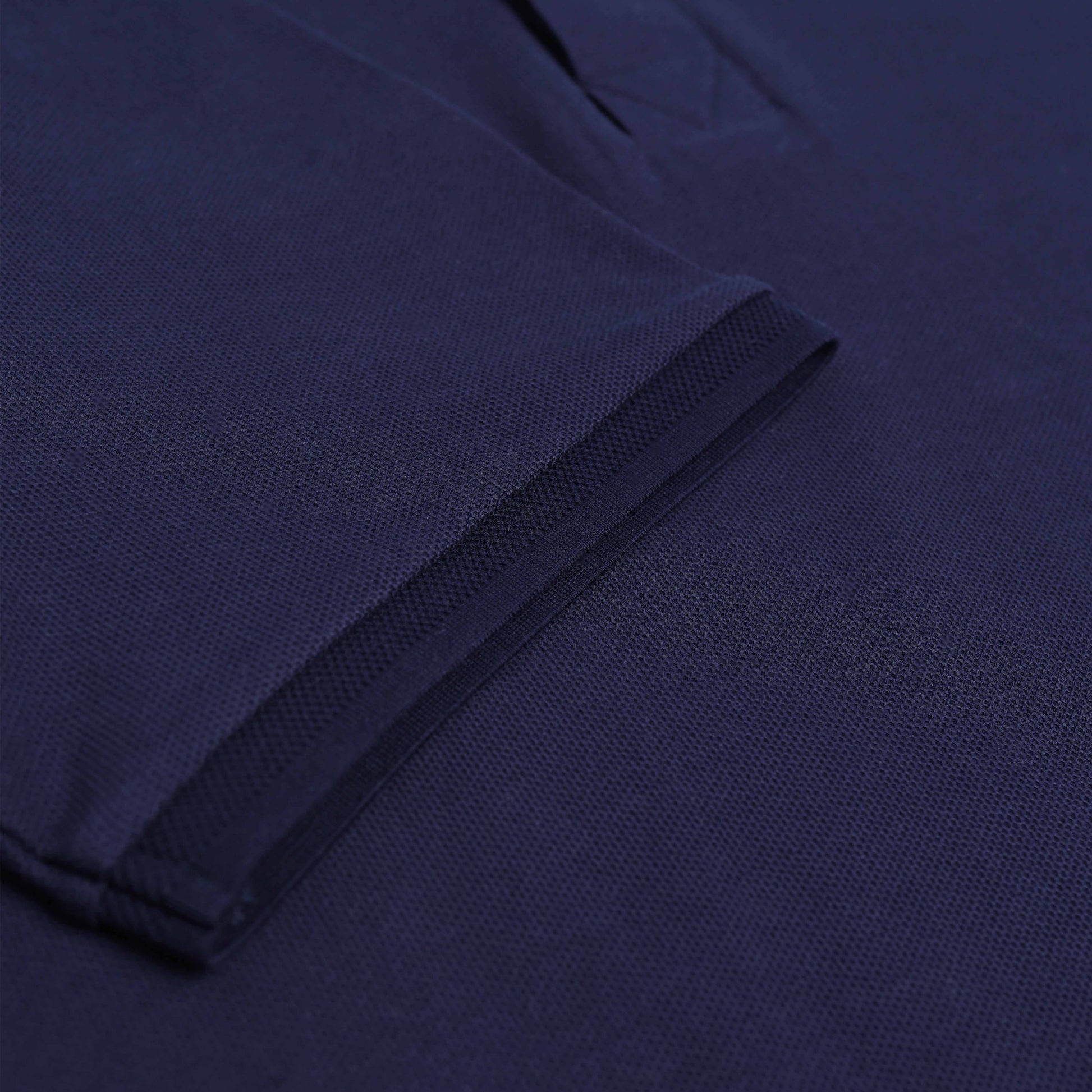 Cotton Textured Polo - Navy Blue