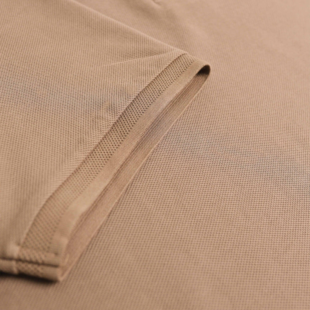 Cotton Textured Polo - ⁠Stone Brown