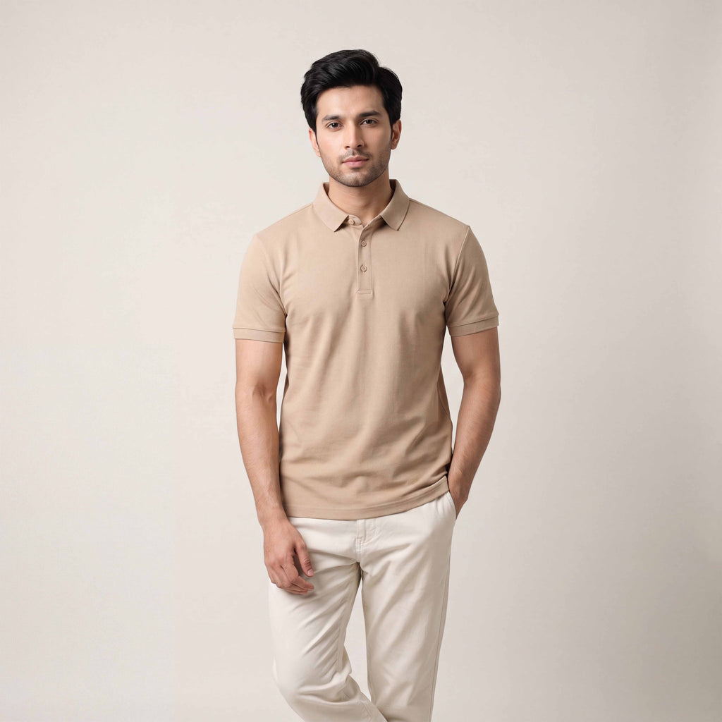EaseFit Classic Polo - ⁠Beige