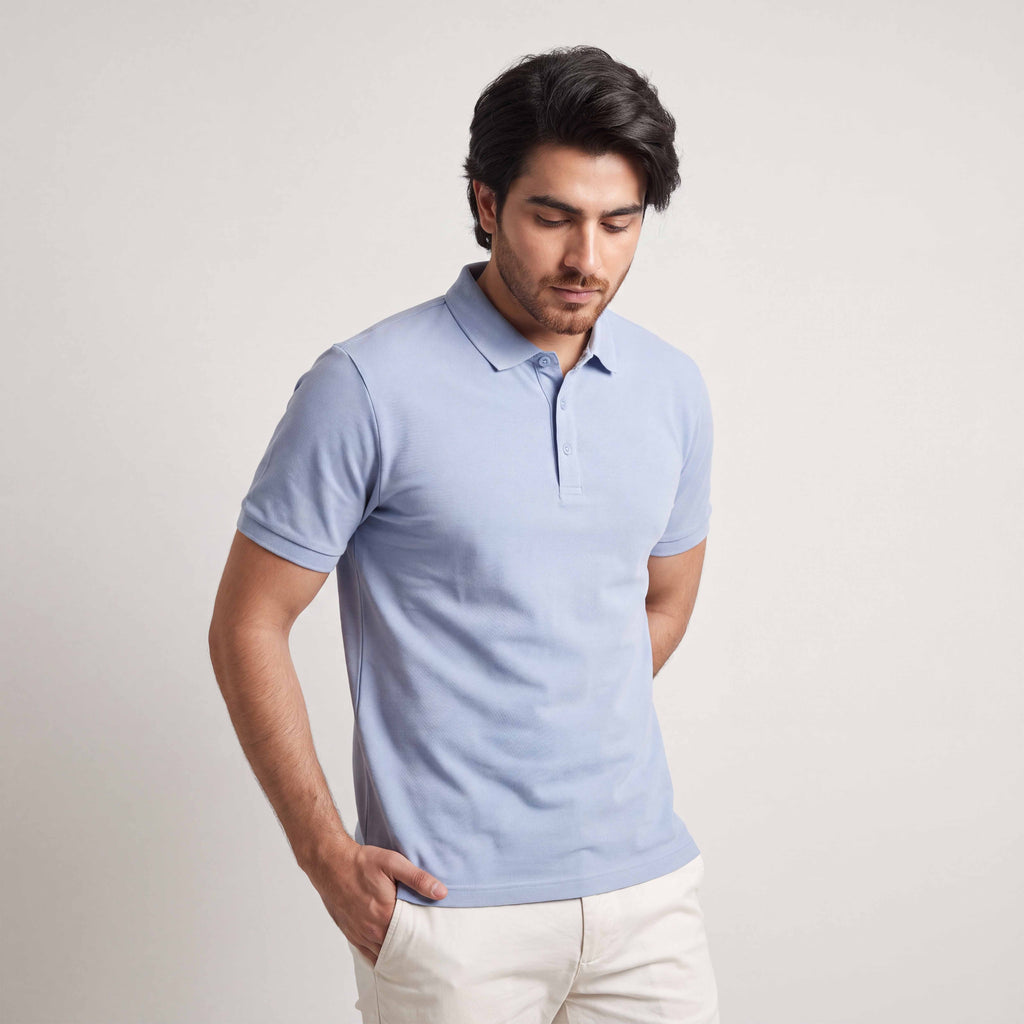 EaseFit Classic Polo - Ice Blue