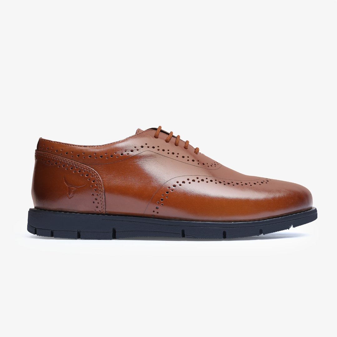 VentureFlex Men's Wingtip Oxfords (Brown)