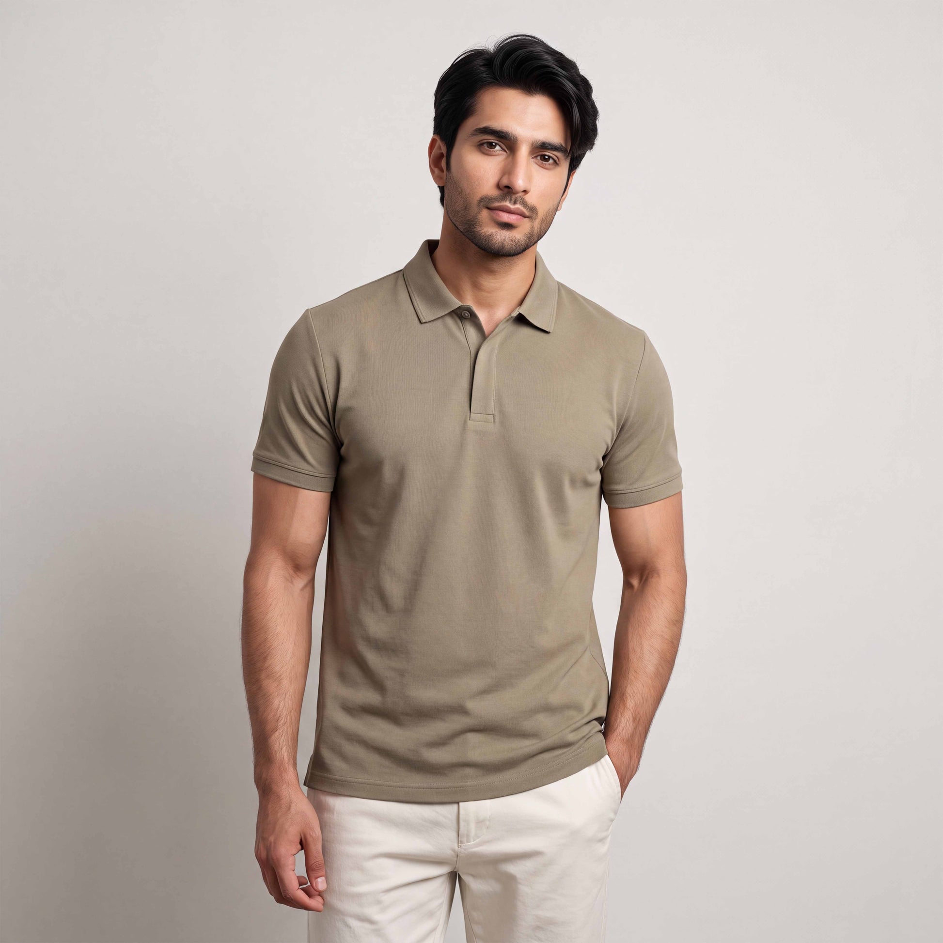 Signature Knit Polo - Sage Green