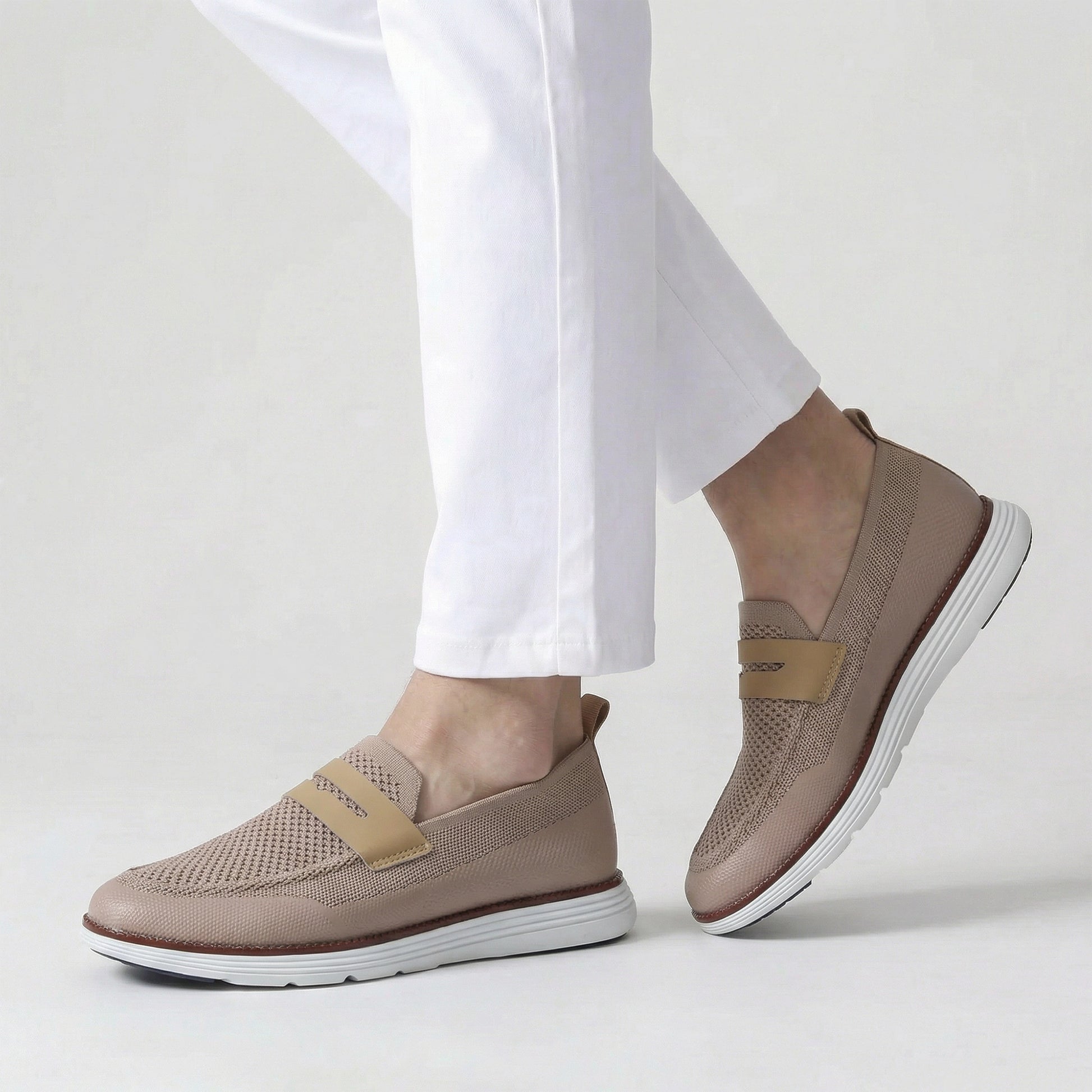 Clarke Hybrid Sneaker Loafers - Nude Beige