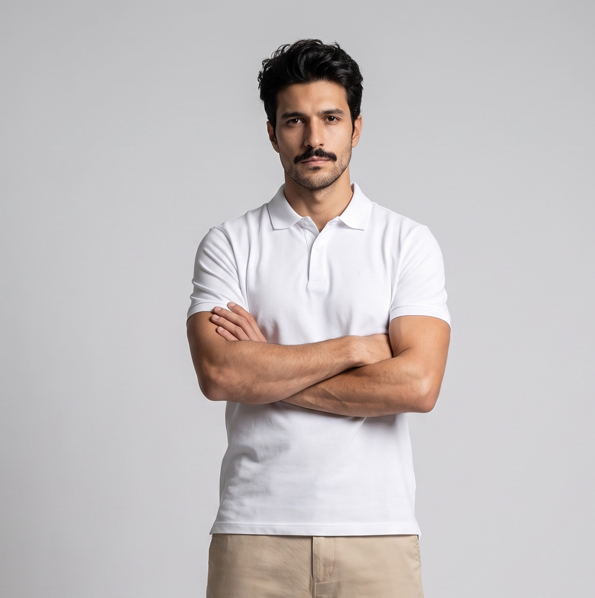 Signature Knit Polo - White