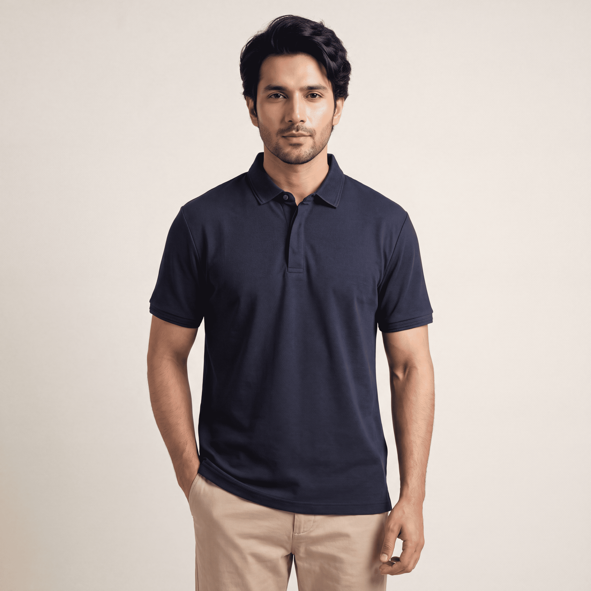 Signature Knit Polo - ⁠Navy Blue