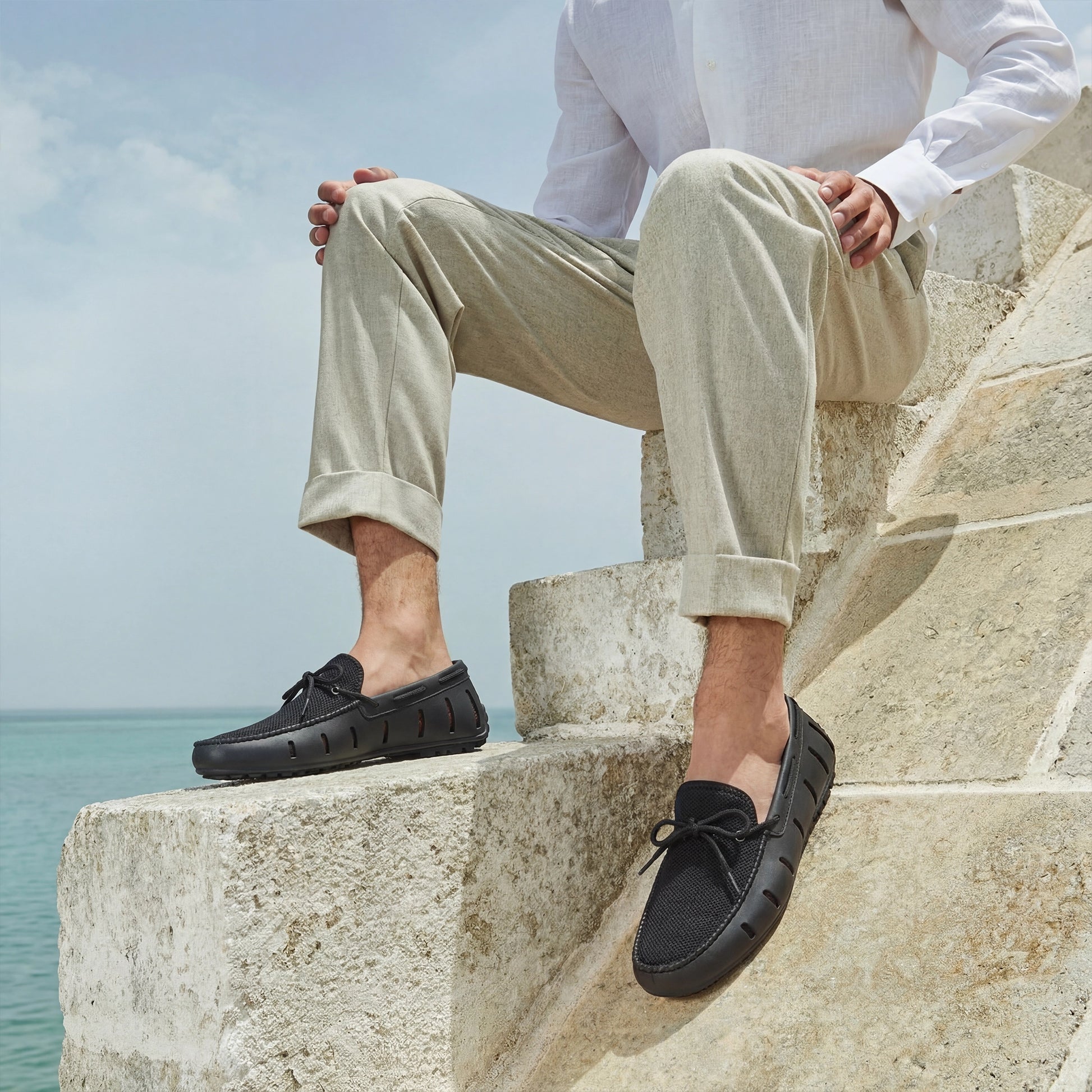 Polaris Knot Loafers - Black