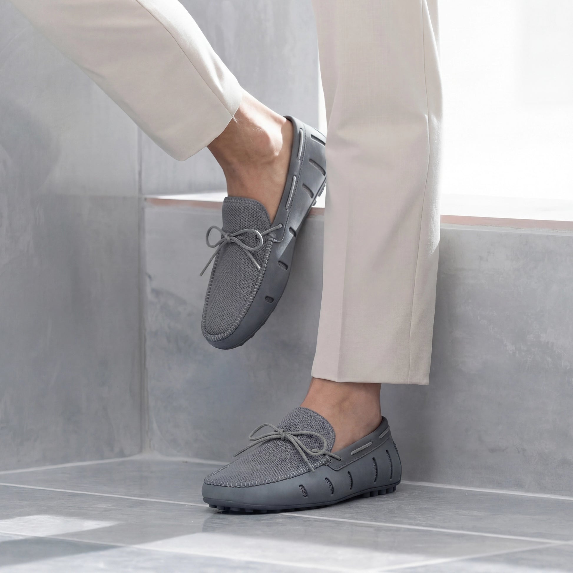 Polaris Knot Loafers - Grey